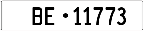 Trailer License Plate